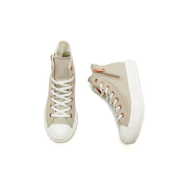 CONVERSE（コンバース） スニーカー レディース ジップ ベージュ