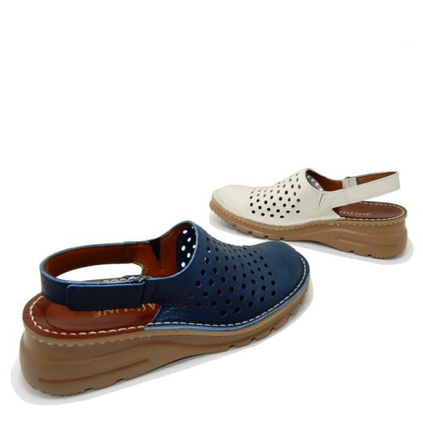 完売 サンダル レディース 本革 幅広設計4e 軽量 Ashline アシュライン 0081 ネイビー アイボリー 履きやすい 日本製 セール30 Off Mercurytechnologies Mn Com