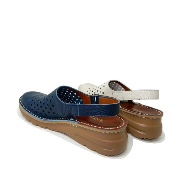 完売 サンダル レディース 本革 幅広設計4e 軽量 Ashline アシュライン 0081 ネイビー アイボリー 履きやすい 日本製 セール30 Off Mercurytechnologies Mn Com