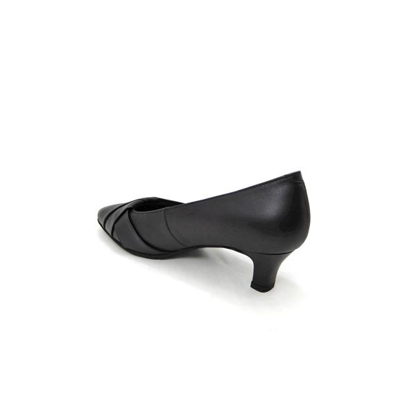 ぶんぶん FIZZ REEN（フィズリーン） パンプス 黒 本革 幅広 3E 1606 ブラック