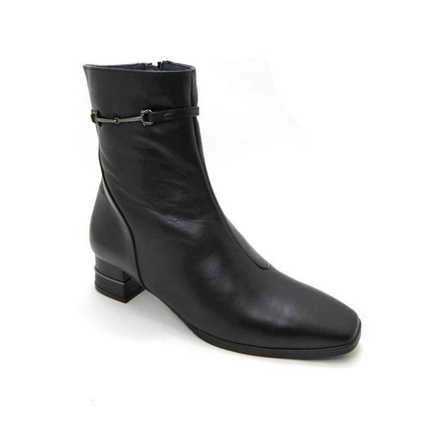 ぷりん3 FIZZ REEN（フィズリーン） ブーツ レディース 幅広 黒 革 日本製