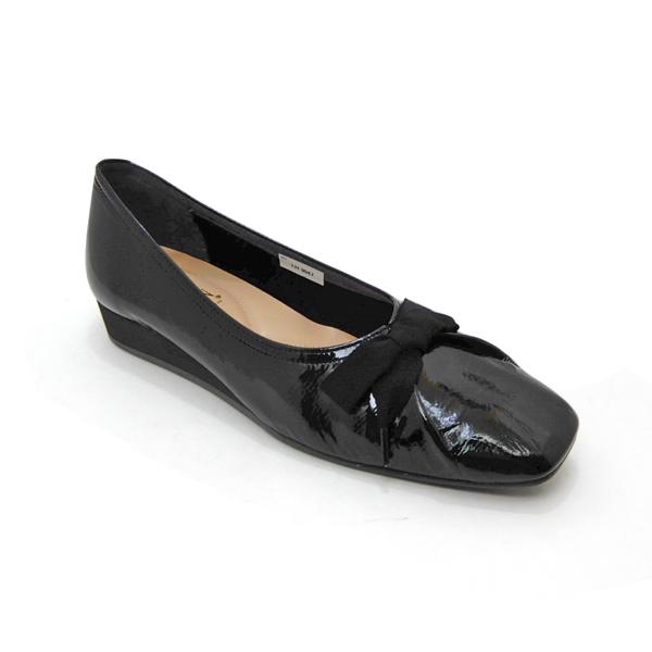 FIZZ REEN（フィズリーン） パンプス 黒 エナメル リボン 本革 靴