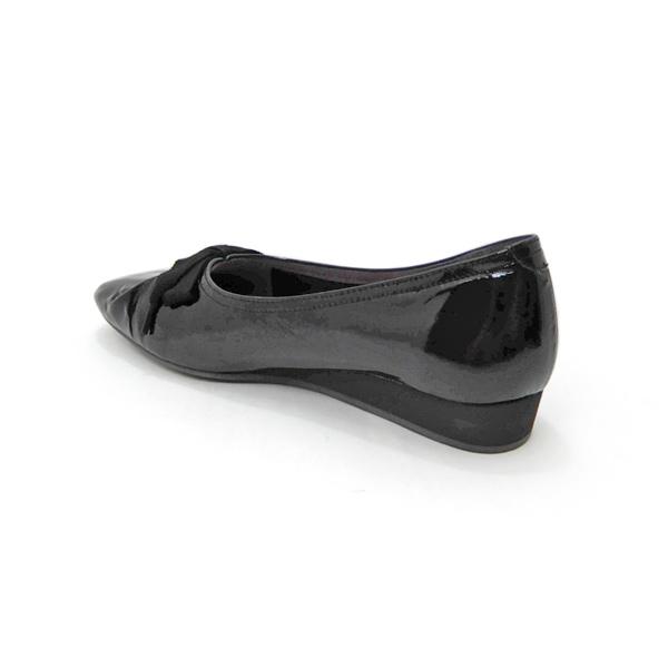 FIZZ REEN（フィズリーン） パンプス 黒 エナメル リボン 本革 靴