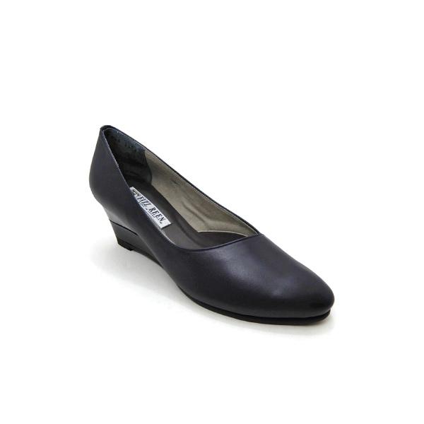 FIZZ REEN パンプス 紺 本革 幅広 3E フィズリーン 8185