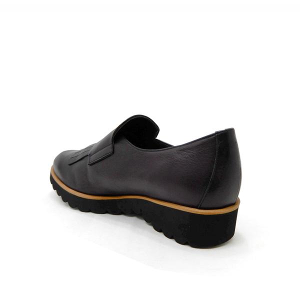 FIZZ REEN 靴 カジュアル スリッポン 軽量 幅広 3E 設計 黒 本革 日本