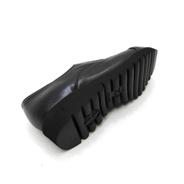 FIZZ REEN 靴 レディース 本革 黒 幅広 3E スリッポン フィズリーン