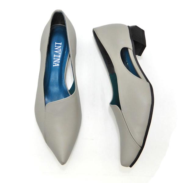 FIZZ REEN（フィズリーン） パンプス ローヒール 夏 本革 幅広3E