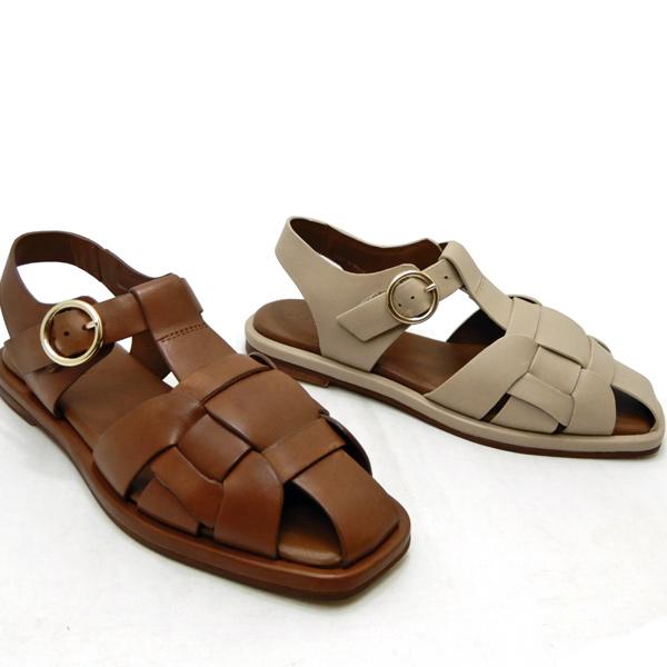 20％オフ】KISCO サンダル レディース 本革 レザー バックバンド