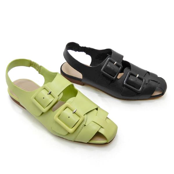 15％オフ】サンダル レディース バックバンド 本革 レザー KISCO