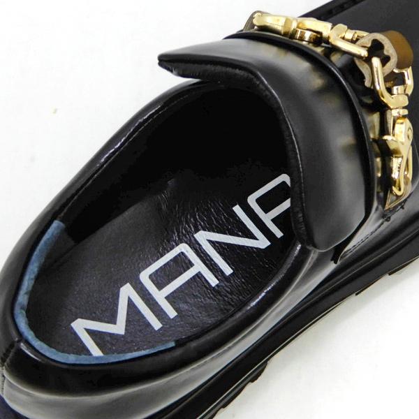 PHILOSOPHY A032421260555 関税送料込 MANA マナ ダブルフック ローファー レディース 黒 人気 厚底 革