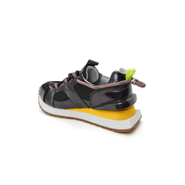 MANA マナ スニーカー 黒 レディース 人気 厚底 革 556091