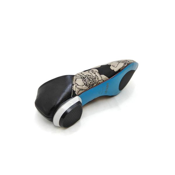 MANA マナ パンプス ポインテッドトゥ 人気 黒 柄 レディース MANA 571170 ヒール デザインカット 話題 ブラック Yuko Imanishi 日本製 送料無料 | MANA | 03