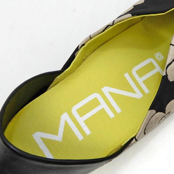 MANA マナ パンプス ポインテッドトゥ 人気 黒 柄 レディース MANA 571170 ヒール デザインカット 話題 ブラック Yuko Imanishi 日本製 送料無料 | MANA | 06