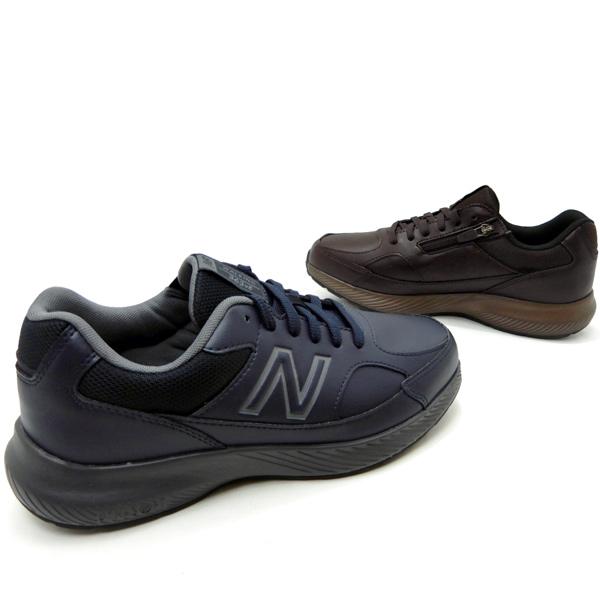 ニューバランス メンズスニーカー 幅広4E ウォーキングシューズ New Balance MW363 BC8/ブラウン・NG8/ネイビー 靴 シューズ  ファスナー 送料無料