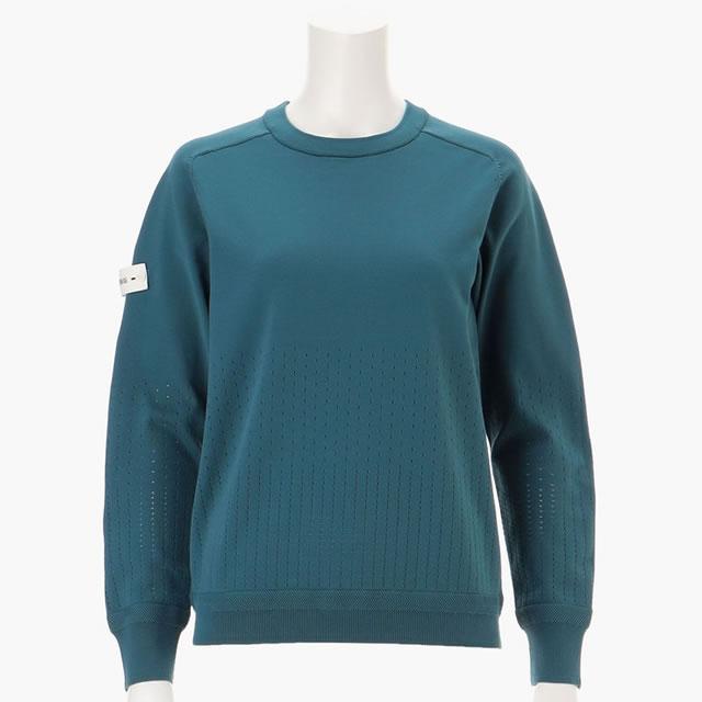 即納 BRIEFING GOLF ブリーフィング ゴルフ WS WR MESH CREWNECK KNIT ウィメンズ メッシュ クルーネック ニット BLUE ブルー  レディース  正規取扱店｜928wing｜02