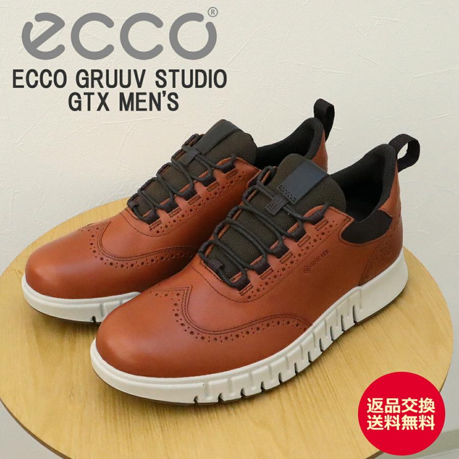 返品交換送料無料 ECCO エコー ECCO GRUUV STUDIO GTX MENS  グルーブ スタジオ ゴアテックス メンズ BROWN ブラウン 靴 スニーカー カジュアル シューズ レザー ビジネス ecco（エコー） ECCO GRUUV STUDIO GTX MEN'S グルーブ スタジオ