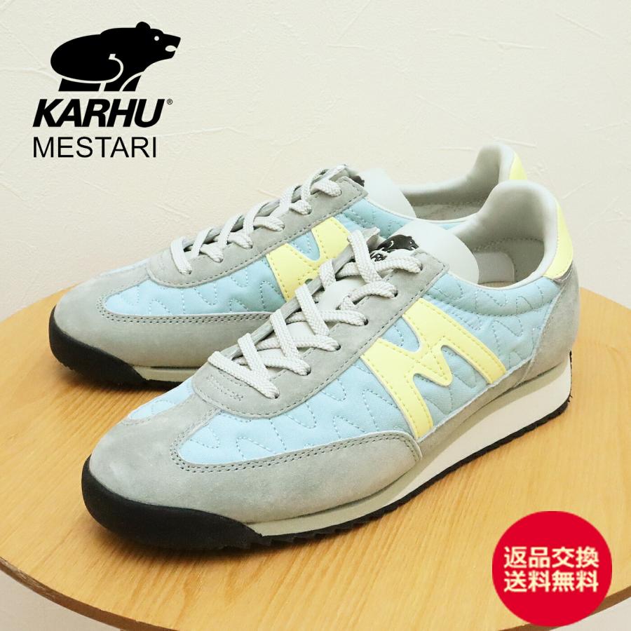 KARHU カルフ Mestari メスタリ AQUA GRAY/WAX YELLOW アクアグレー/ワックスイエロー 靴 スニーカー レトロランニング メンズ レディース返品交換送料無料
