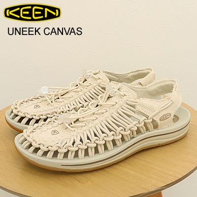 【タグ付き・新品未使用】KEEN UNEEK CANVAS 25cm ナチュラル KEEN（キーン） UNEEK CANVAS ユニーク キャンバス Natural Canvas
