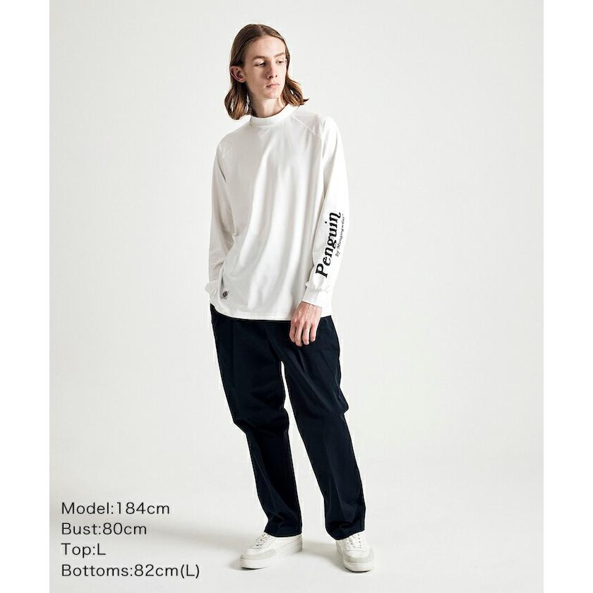 くま様munsingwear M モックネック　パンツセット　ホワイト　ブラック penguin BY MUNSINGWEAR（ペンギンバイマンシングウェア） ペンギン