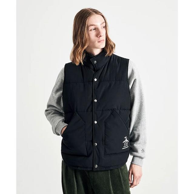 マンシングウェア Munsing wear ダウンベスト ゴールド ペンギンロゴ