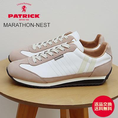 PATRICK パトリック MARATHON-NEST マラソン・ネスト WH/BG ホワイト/ベージュ 返品交換送料無料 PATRICK（パトリック） MARATHON-NEST マラソン・ネスト WH/BG