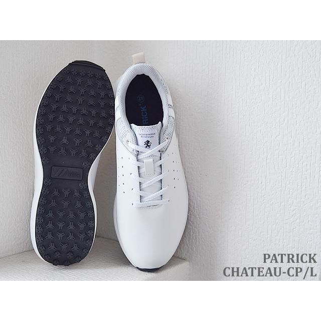 PATRICK パトリック CHATEAU-CP/L シャトー・カップ/レザー WH/SK　ホワイト/スネーク 　靴　スニーカー　スパイクレス ゴルフシューズ　日本製返品交換送料無料_1