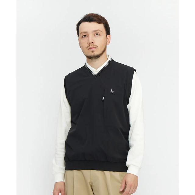 即納Penguin by Munsingwear ペンギン バイ マンシングウェア UTILITY NYLON RIPSTOP VEST ナイロン リップストップ ベスト BEIGE BLACK 正規取扱店 Penguin by Munsingwear（ペンギンバイマンシングウェア） ペンギン