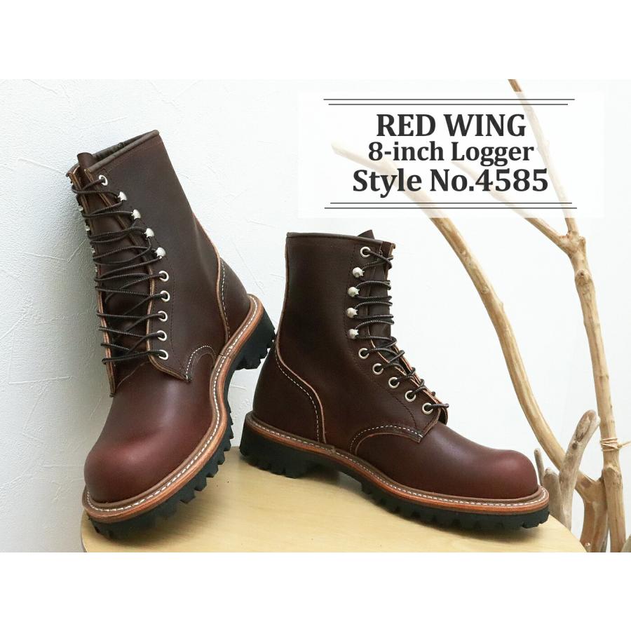RED WING レッドウィング Style No.4585 D 8-inch Logger 8インチロガー BRIAR”OIL SLICK” ブライアー・オイルスリック ブーツ ビブラム返品交換送料無料の画像