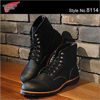 レッドウィング ブーツ メンズ Redwing 8114 Iron Range アイアン レンジ Black Harness ブラック ハーネス 正規販売店 返品交換送料無料 Sagaretxe Net