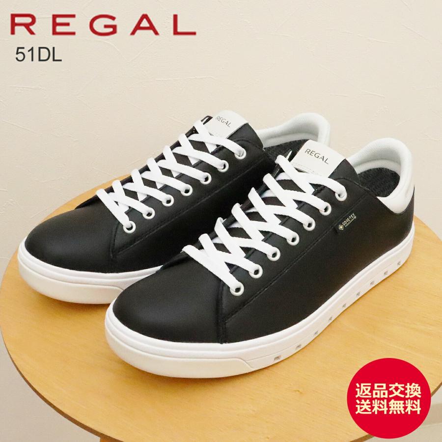 REGAL リーガル  レースアップレザースニーカー 51DL BLACKWHITE ブラックホワイト REGAL（リーガル） レースアップレザースニーカー 51DL BLACKWHITE