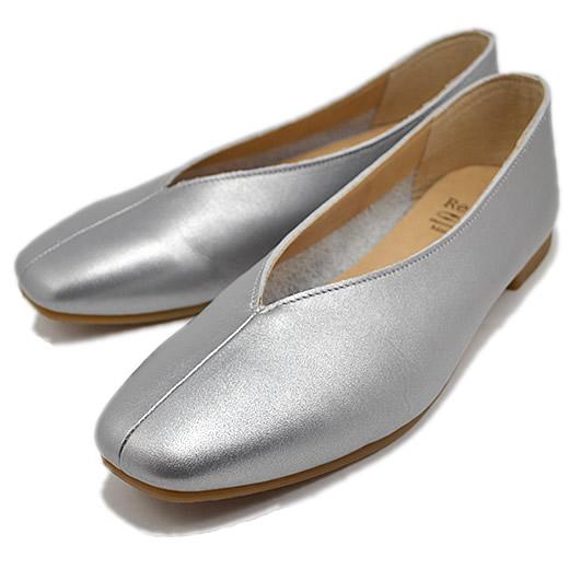 Vカットスクエア RP-267 シルバー24.0 Recipe（レシピ） RP-267 Vカットスクエア SLV シルバー スリッポン