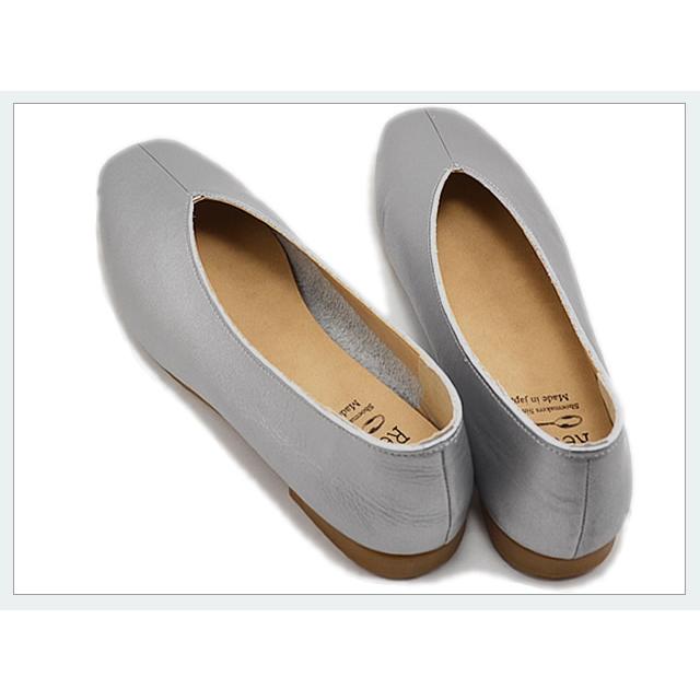 Recipe（レシピ） RP-267 Vカットスクエア SLV シルバー スリッポン