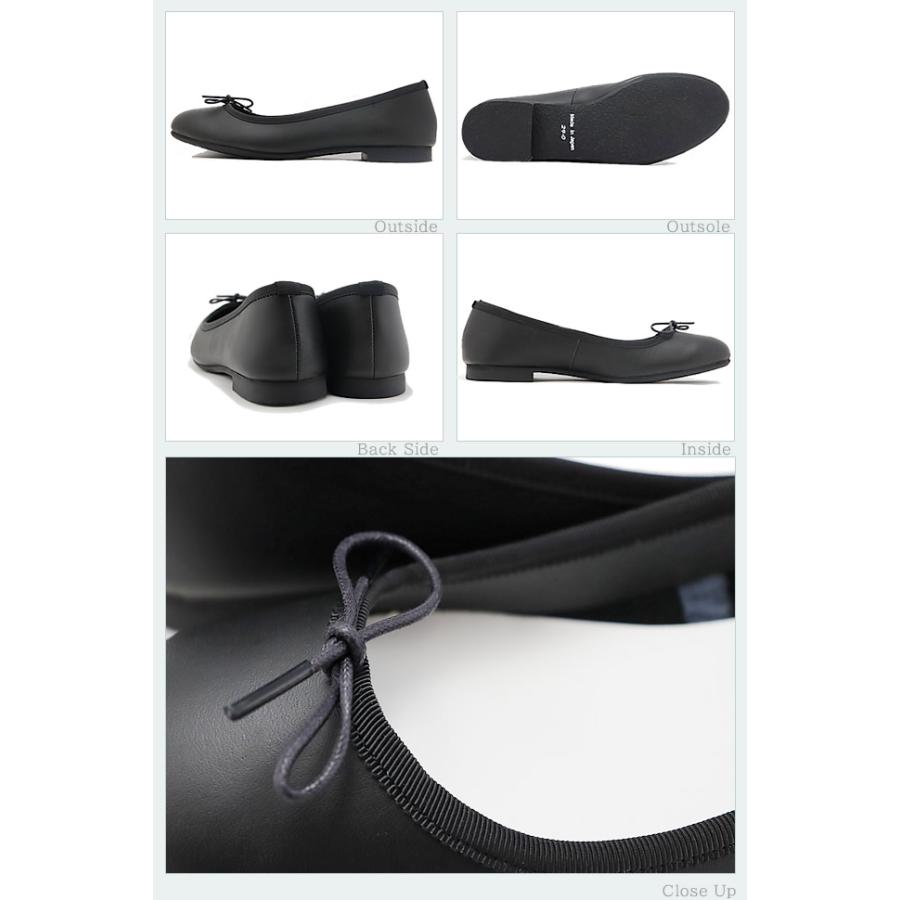 Recipe（レシピ） RP-542 リボンバレエ BLK ブラック スリッポン