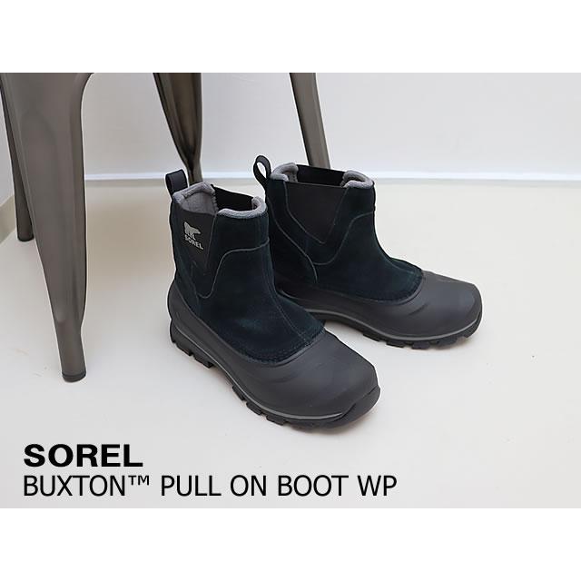 SOREL ソレル BUXTON PULL ON BOOT WP【防水/防寒/積寒地】メンズウィンターブーツ(バクストンプルオンウォータープルーフ) NM5182 010 ブラック/クォーリー SOREL（ソレル） BUXTON PULL ON BOOT WP バクストン プルオン ブーツ