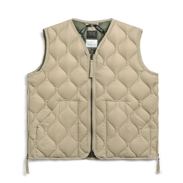 TAION（タイオン） MILITARY V NECK W-ZIP DOWN VEST ミリタリー V
