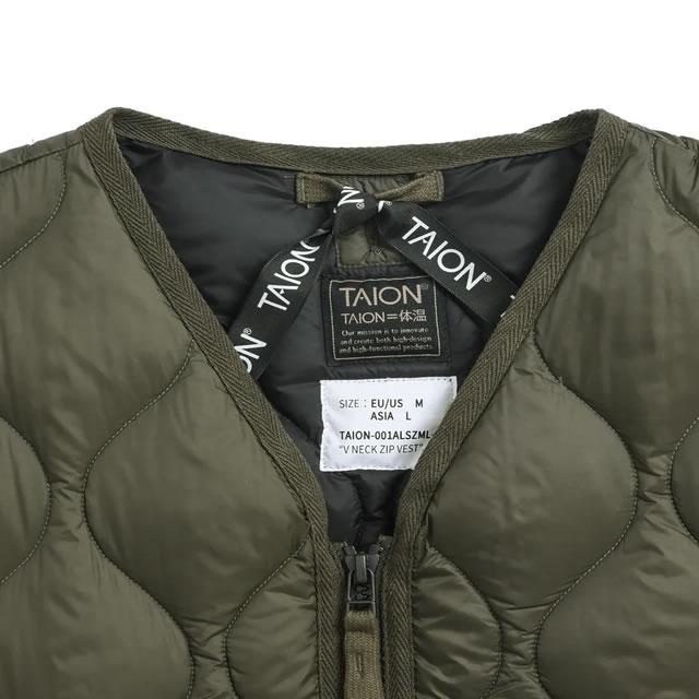 TAION（タイオン） MILITARY V NECK W-ZIP DOWN VEST ミリタリー V