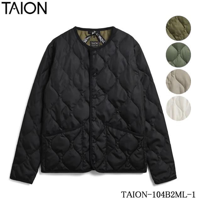 TAION 即納 タイオン UNISEX MILITARY CREW NECK DOWN JKT ユニ