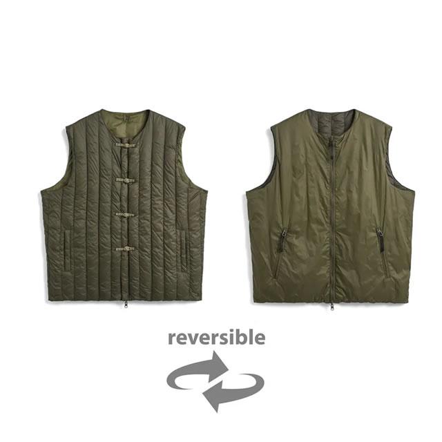 TAION（タイオン） REVERSIBLE CHINA BUTTON INNER DOWN VEST ジャパン
