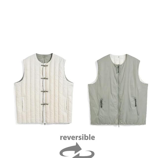TAION（タイオン） REVERSIBLE CHINA BUTTON INNER DOWN VEST ジャパン