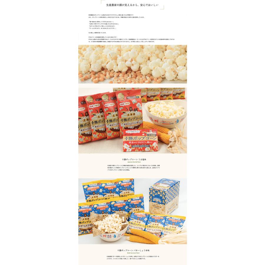 十勝ポップコーン 黄金のとうもろこし畑から バターしょうゆ味 2袋 メール便 前田農産 電子レンジ 種 フレーバー 袋 バター パウダー 北海道産 バター醤油 |  | 03