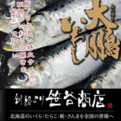 笹谷商店 釧路産 大鵬いわし開き干し 2枚 北海道お土産 ギフト 釧之助 ササヤ イワシ Taihouiwashi 北海道お土産通販くしろキッチン 通販 Yahoo ショッピング