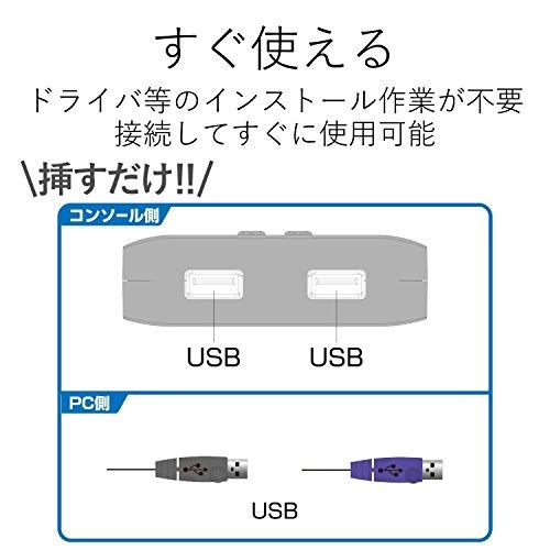 エレコム(ELECOM) KVMスイッチ キーボード・マウス用 手元スイッチ付 ブラック KM-A22BBK｜968｜03