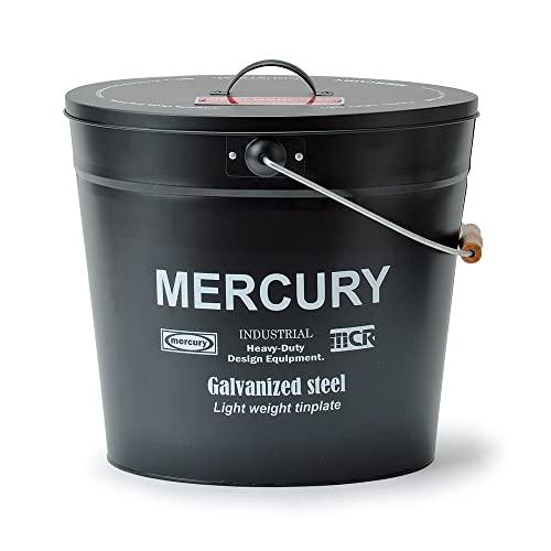 キーストーン バスケット ブラック サイズ:φ12×D15.5×H5cm マーキュリー ブリキバケツ オーバルフタツキ