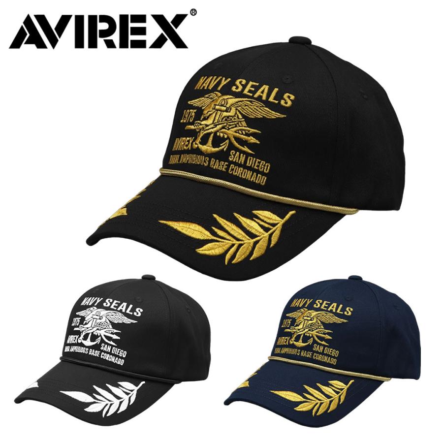 AVIREX アビレックス キャップ メンズ ブランド ロゴ 帽子 つば長