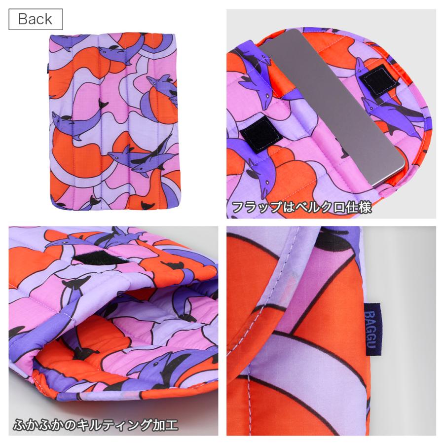 ☆ Baggu ☆ パソコン ラップトップ スリーブ13”14”ピンクロブスター