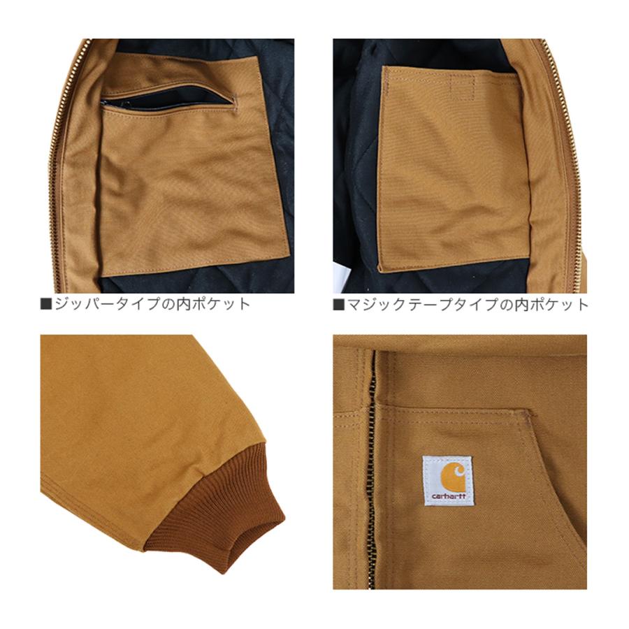 【冬物セール開催中！】カーハート アクティブジャケット J140 キルト裏地 CARHARTT ダックジャケット メンズ パーカー フード アウター ブルゾン｜99headwearshop｜08