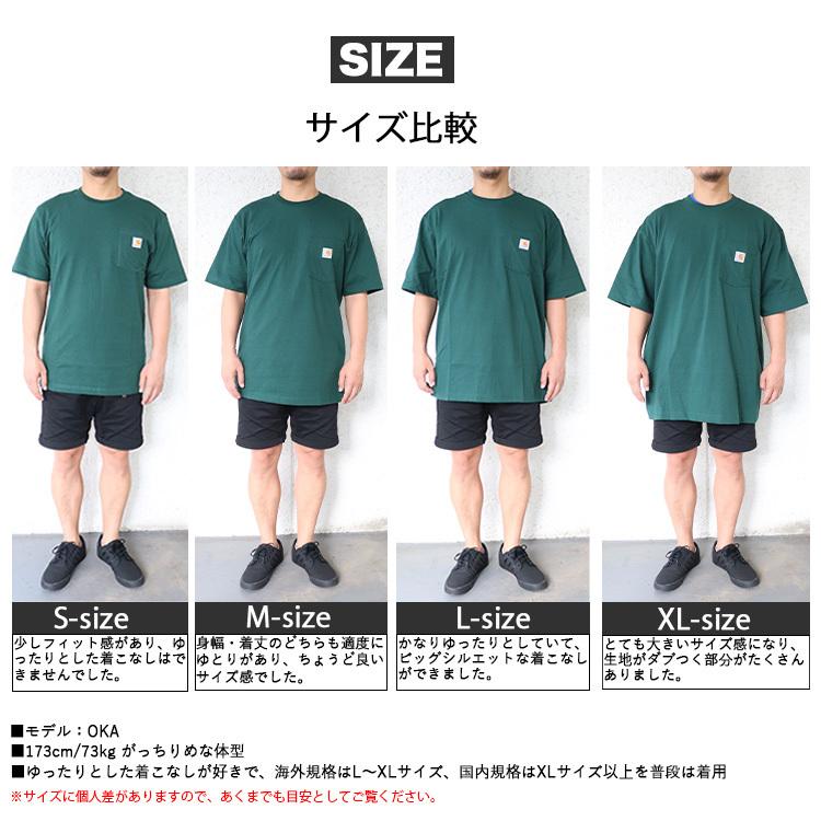 カーハート Tシャツ メンズ Carhartt K87 ヘビーウェイト ポケット付き 