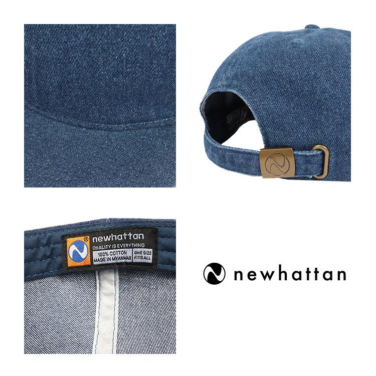 ニューハッタン デニムキャップ  フラットキャップ ローキャップ  メンズ レディース 帽子 Newhattan denimu Men's Lady's 6パネルキャップ｜99headwearshop｜08