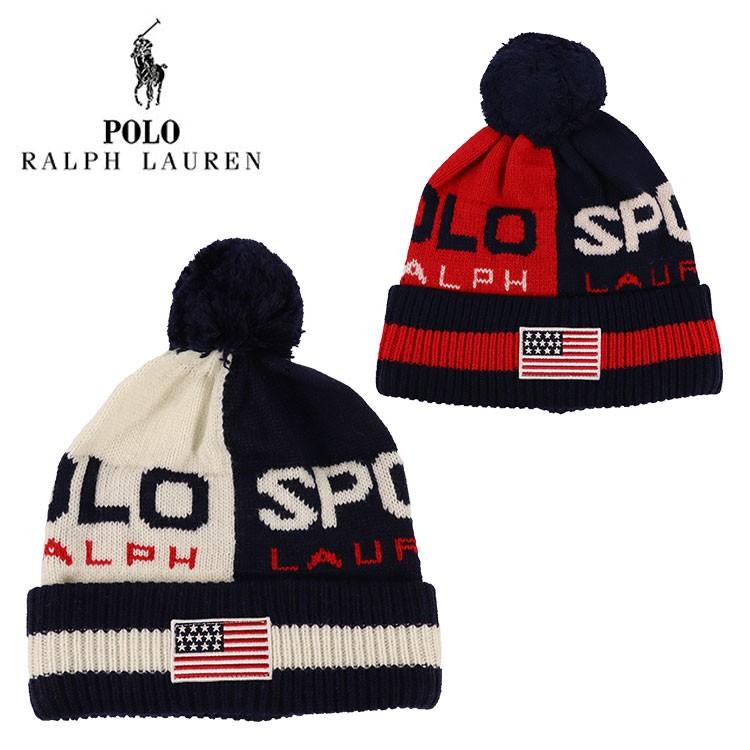 POLO RALPH LAUREN ラルフローレン ニット帽 ボンボン付き POLO RALPH LAUREN ラルフローレン ニット帽 ボンボン付き