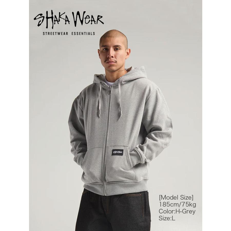 SHAKA WeAR（シャカウェア） パーカー ジップアップ 無地 フーディー